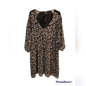 NWT CITY CHIC size XL/22 camo dress. Cute tie waiste with cinched elastic.